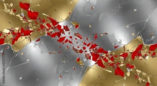 Fototapeta Backgrounds -Vibrant Abstract Metallic Textures & Digital Art  – High-Resolution Patterns for Graphic Design, Websites, and Creative Projects Illustrations