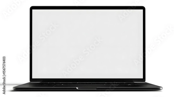 Obraz Laptop Mockup with Transparent Background | Blank Customizable Screen for Design Display