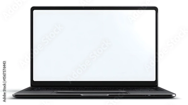 Obraz Laptop Mockup with Transparent Background | Blank Customizable Screen for Design Display