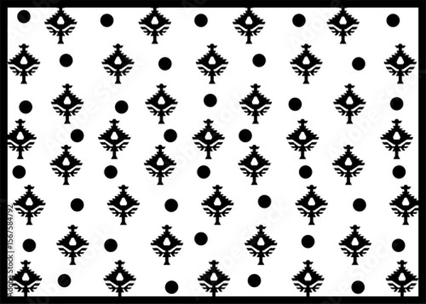 Fototapeta Abstract background texture in geometric ornamental style. Seamless design.