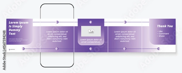 Fototapeta LinkedIn carousel post, social media Instagram carousel post, modern and editable business carousel template design