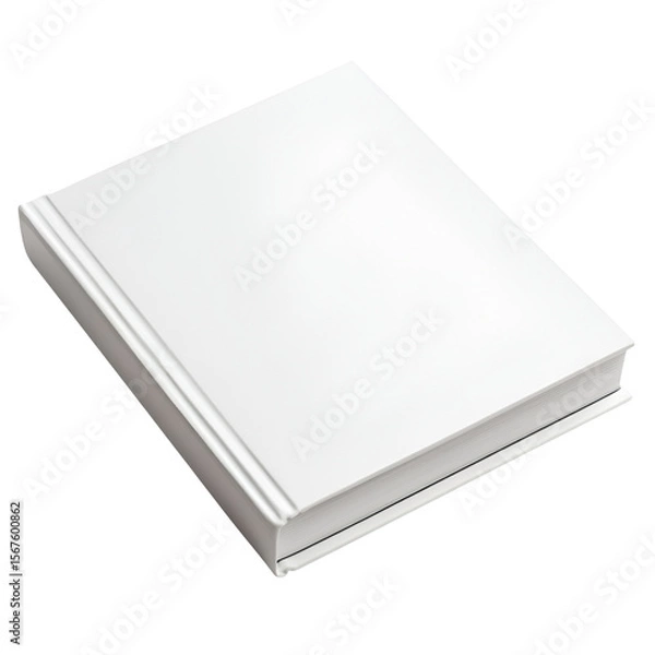 Fototapeta Blank white book mockup design template,