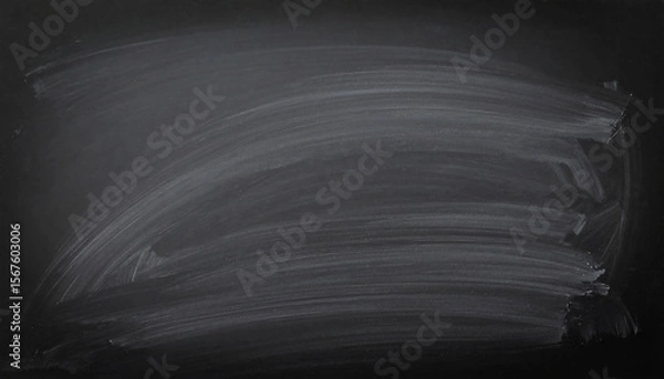 Obraz tableau noir de menu ou d'école nettoyé rapidement, trace claire de chiffon