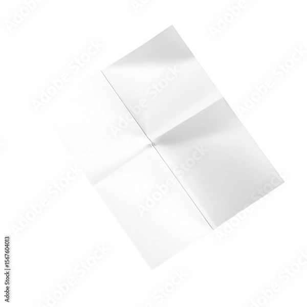 Obraz Blank folded paper sheet on black background simple design