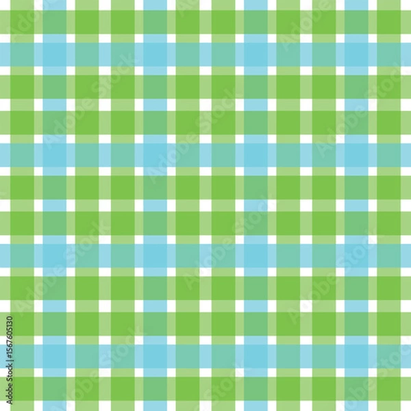 Fototapeta A timeless tartan plaid pattern featuring bold  overlaid with intersecting beige and taupe stripes, creating a checkered textile design perfect for fashion, fabric, and background use