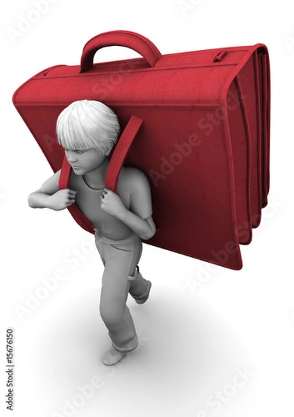 Obraz boy with school bag