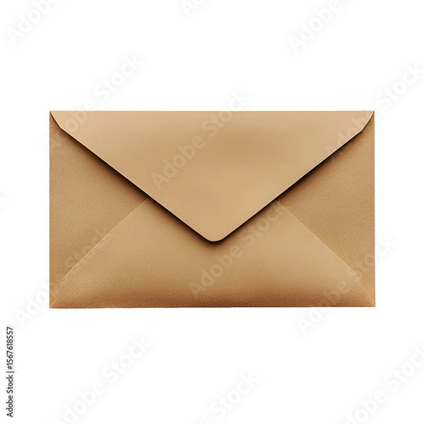 Obraz Beige Envelope on Black Background Simple Mail Stationery Design,