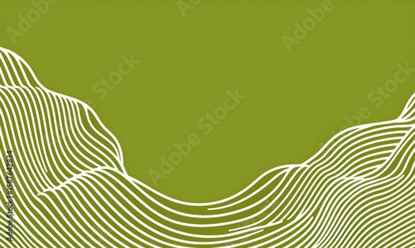 Obraz Abstract Line Art on Vibrant Green Background for Creative Projects