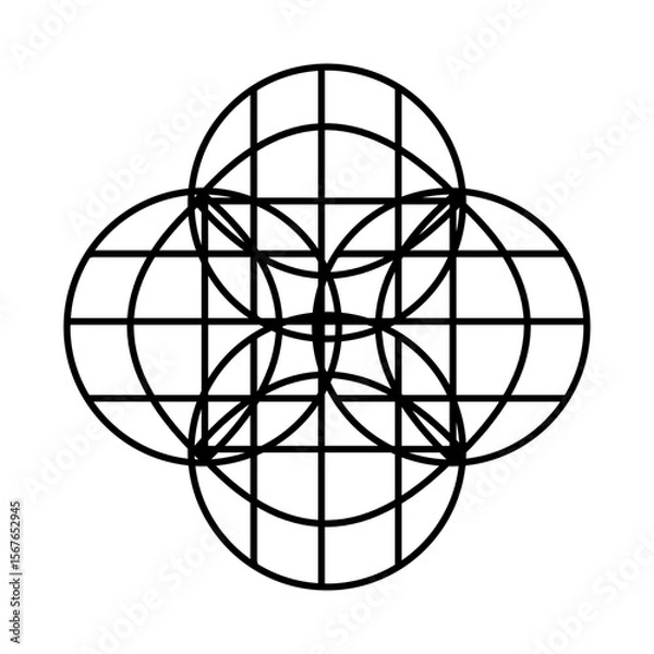 Fototapeta abstract globe vector illustration grid
