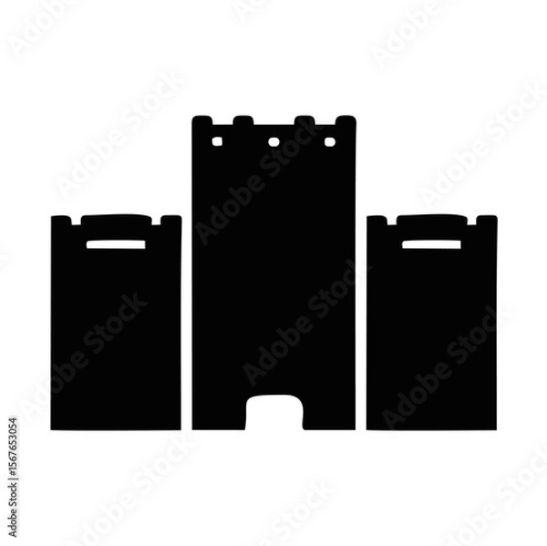 Fototapeta vector silhouette castle