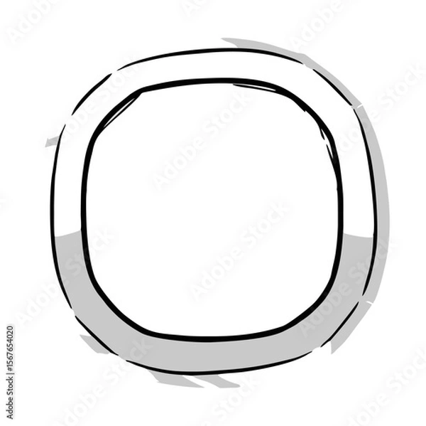 Fototapeta vector silhouette circle banner frame