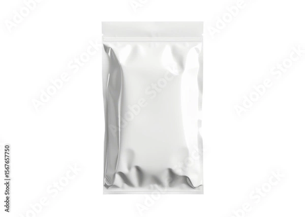 Fototapeta white plastic bag vacuum sealed isolated on white or transparent png