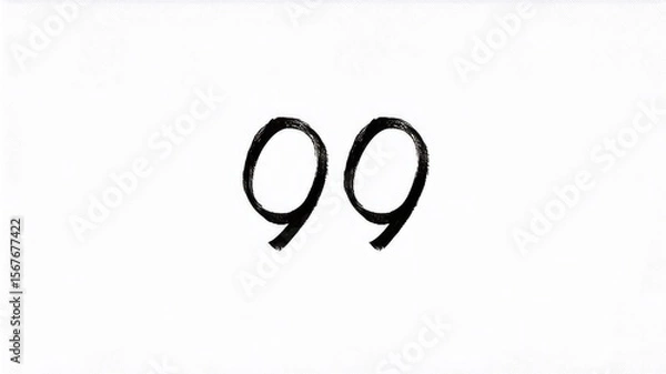 Fototapeta Number 99 Icon,Inverted Number 66