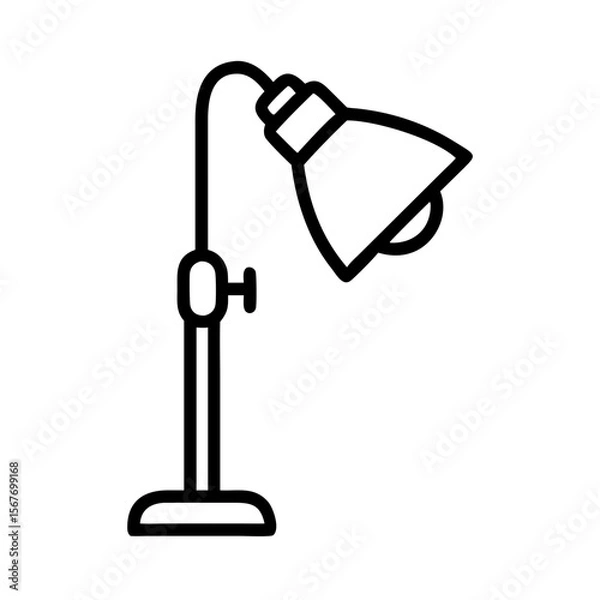 Obraz Floor lamp in minimal line art style for modern interior design  