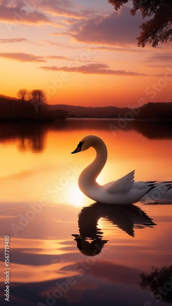 Obraz sunset at the lake