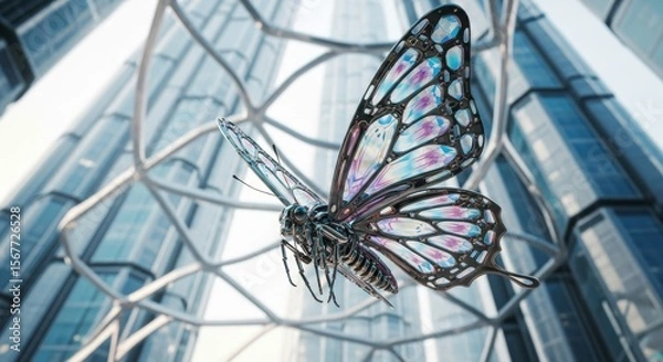 Fototapeta robotic butterfly