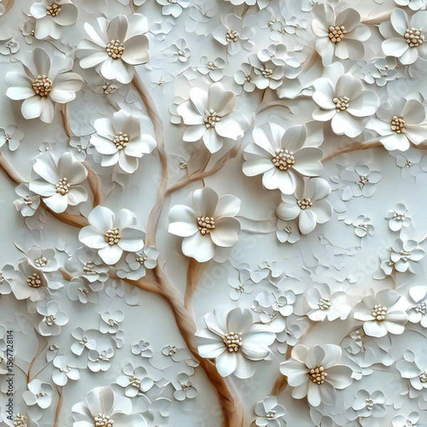 Obraz cherry blossom on wooden background