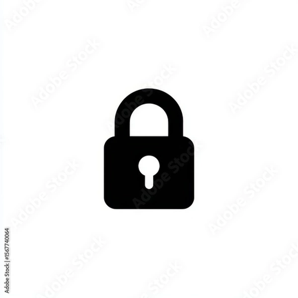 Fototapeta Simple black padlock icon (4)