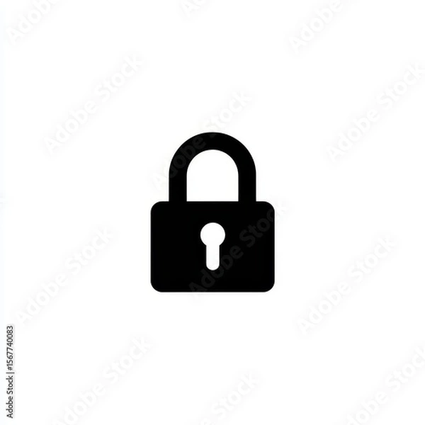 Fototapeta Simple black padlock icon (5)