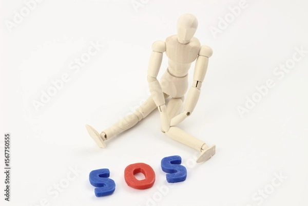 Fototapeta デッサン人形のSOS