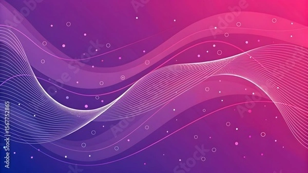 Obraz Abstract Colorful Background with Wavy Lines and Soft Shapes