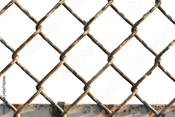 Obraz Steel bar railings on a transparent background, ideal for construction designs, architectural elements, and digital projects....