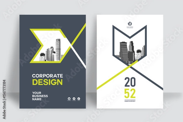Obraz Business Report Cover Template – Geometric Layout