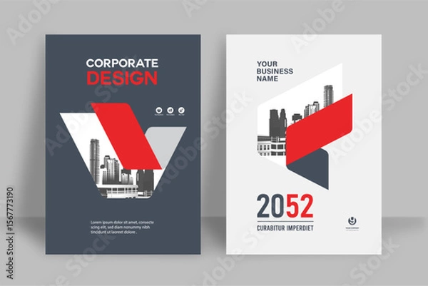 Obraz Business Report Cover Template – Geometric Layout