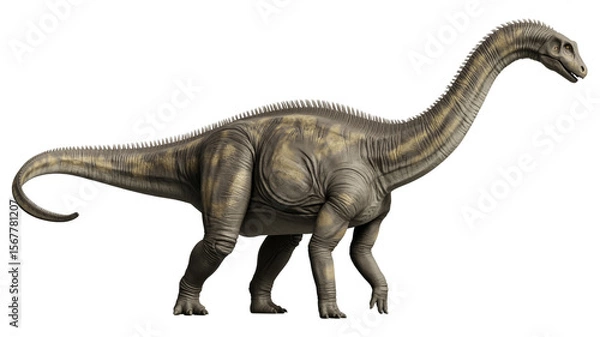 Fototapeta 3D Brachiosaurus Dinosaur on White Background