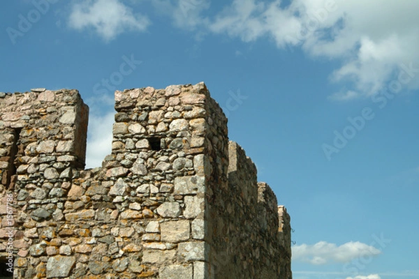 Fototapeta square tower of medieval castle