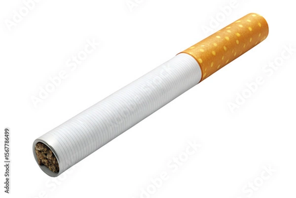 Fototapeta 3D Rendering of beautiful, trending and realistic Cigarette with white background