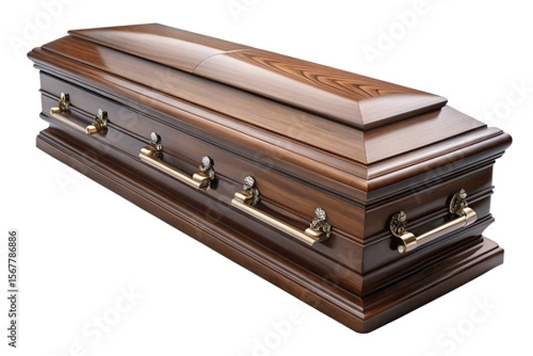 Fototapeta 3D Rendering of beautiful, trending and realistic Coffin with white background
