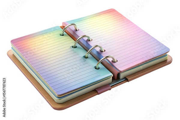 Fototapeta 3D Rendering of beautiful, trending and realistic Diary with white background