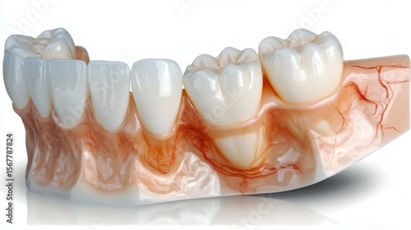 Fototapeta Realistic Model of Human Upper Teeth and Gums