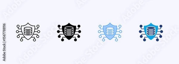 Fototapeta Digital Liability Icon Set Multiple Style Collection