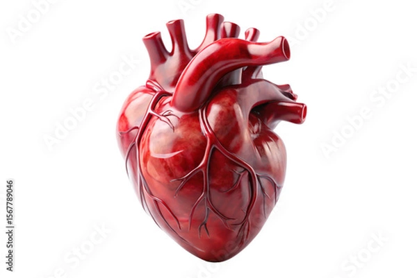 Fototapeta 3D Rendering of beautiful, trending and realistic Heart with white background