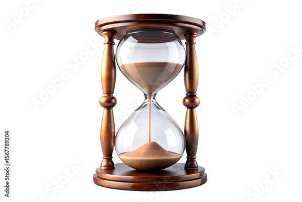 Fototapeta 3D Rendering of beautiful, trending and realistic Hourglass with white background
