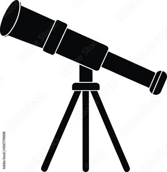 Fototapeta telescope icon silhouette on white background.eps