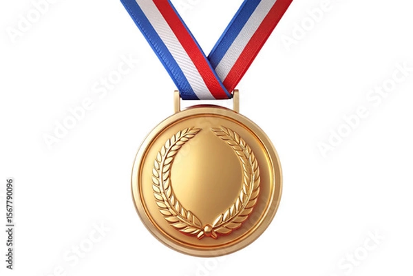 Fototapeta 3D Rendering of beautiful, trending and realistic Medal with white background