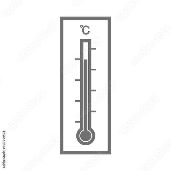 Fototapeta シンプルな温度計のベクターアイコン_02