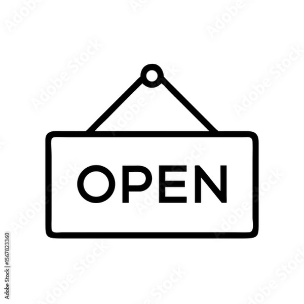 Obraz Open Sign Icon Vector Graphic for Business & Website Design