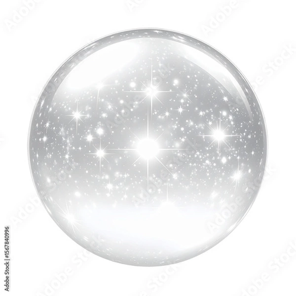 Obraz Abstract gray sphere on black background