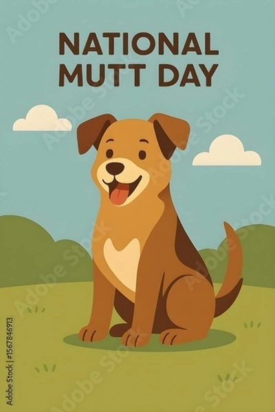 Fototapeta Celebrate Unique Mixed Breed Dogs With Love