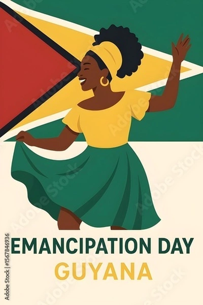 Fototapeta Guyana Celebrates Emancipation Day With Unity