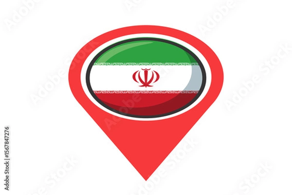 Obraz Flag of Iran. flag of republic islam iran.