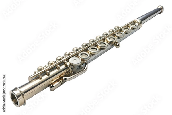 Fototapeta 3D Rendering of beautiful, trending and realistic Flute with white background