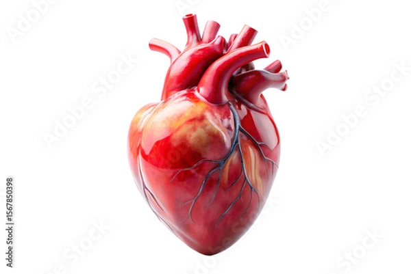 Fototapeta 3D Rendering of beautiful, trending and realistic Heart with white background