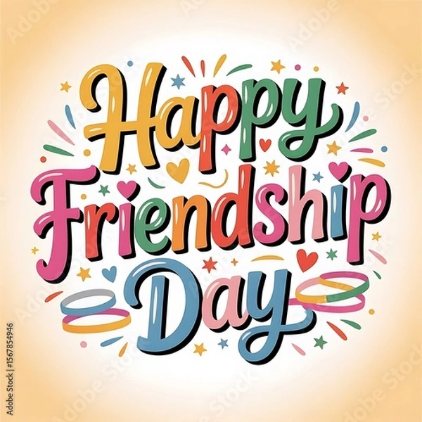 Obraz Happy Friendship Day typography