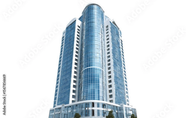 Fototapeta high-rise building, transparent background