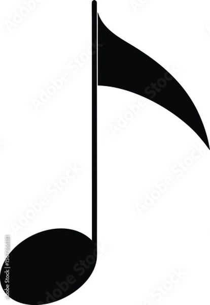 Obraz quarter note on white background.eps